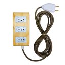 Ver imagem 1 de Extensão Madeira Régua Elétrica 3 Tomadas Branca