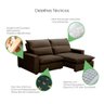 Sofa Retratil Reclinavel 2 Lugares 2m Andreza Veludo Lansof - 6