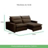 Sofa Retratil Reclinavel 2 Lugares 2m Andreza Veludo Lansof - 4
