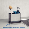 Organizador Cozinha Pia Porta Esponja Detergente Inox Dispenser - 3