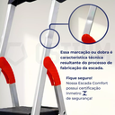 Ver imagem 3 de Escada Comfort 05 Degraus Alumínio Reforçada Alumasa 150kg