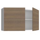 Ver imagem 5 de Armário Aéreo Madesa Stella 120 cm 2 Portas Branco/Rustic