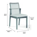 Ver imagem 5 de Cadeira de Madeira Maciça Hermes Tela no Encosto Cappuccino / Linho