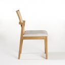 Ver imagem 2 de Cadeira de Madeira Maciça Hermes Tela no Encosto Cappuccino / Linho