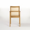 Ver mais imagens de Cadeira de Madeira Maciça Hermes Tela no Encosto Cappuccino / Linho