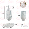Kit Lavabo Banheiro Luxo Marmorizado Dispenser Líquido / 482 - 3