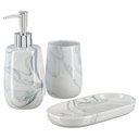 Ver imagem 6 de Kit Lavabo Banheiro Luxo Marmorizado Dispenser Líquido / 482