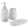 Kit Lavabo Banheiro Luxo Marmorizado Dispenser Líquido / 482 - 6