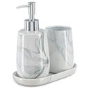 Ver imagem 5 de Kit Lavabo Banheiro Luxo Marmorizado Dispenser Líquido / 482