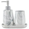 Kit Lavabo Banheiro Luxo Marmorizado Dispenser Líquido / 482 - 1