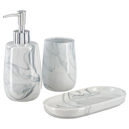 Kit Lavabo Banheiro Luxo Marmorizado Dispenser Líquido / 482 - 4