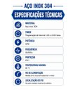 Ver imagem 5 de Toalheiro Elétrico Térmico Inox 304 Preto Fosco Timer Digital 2 Toalhas - Fio Lado Direito - 220V