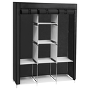 Ver imagem 1 de Guarda Roupa Dobrável Organizador Portátil Armário Preto