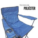 Ver imagem 5 de 2 Cadeiras Banco Banqueta Pesca Camping Praia Apoio de Braço e Porta Copos Azul Importway Iwcdc-az