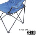 Ver imagem 4 de 2 Cadeiras Banco Banqueta Pesca Camping Praia Apoio de Braço e Porta Copos Azul Importway Iwcdc-az