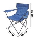 Ver imagem 2 de 2 Cadeiras Banco Banqueta Pesca Camping Praia Apoio de Braço e Porta Copos Azul Importway Iwcdc-az