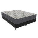 Ver imagem 1 de Cama Box Bipartido Casal Preto e Colchão Airtech 100 D33 Ortobom
