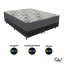Ver imagem 3 de Cama Box Bipartido Casal Preto e Colchão Airtech 100 D33 Ortobom