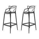 Ver imagem 1 de Kit 2 Banquetas Aviv Allegra Solna Fratini 109 Cm (altura) Polipropileno Cor Preto