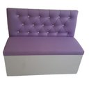 Ver imagem 2 de Poltrona Booth 1.10m 2 Lugares Lilás e Branco.