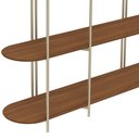 Ver imagem 5 de Estante de Livros 5 Prateleiras Aço com Mdf Enya 180 Cm - Canella C/ Champanhe