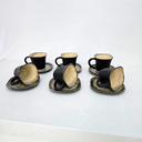 Ver imagem 4 de Conjunto Xícaras Chá 220ml Quadradas - Preto Fosco com Pires 220ml