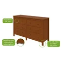 Ver imagem 3 de Cômoda 6 Gavetas Maggiore New Móveis Frassino Lopas