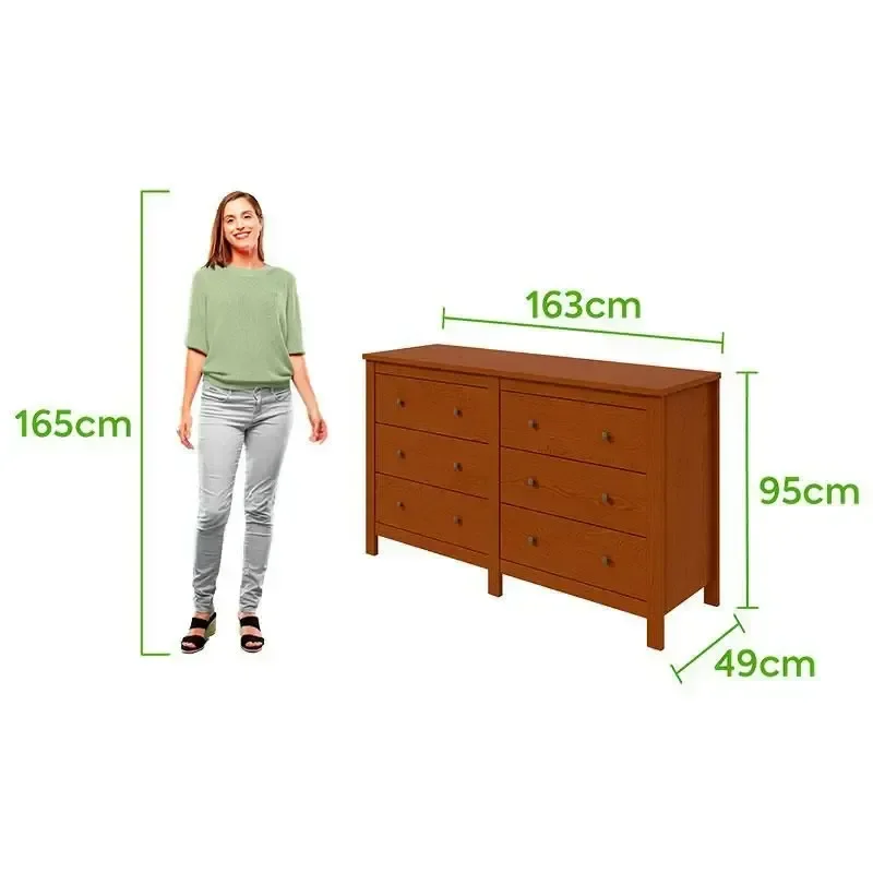 Ver imagem 4 de Cômoda 6 Gavetas Maggiore New Móveis Frassino Lopas