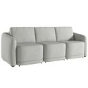 Ver imagem 1 de Sofá Cama para Sala de Estar 4 Lugares 336cm Montserrat K01 Linho Cinza - Lyam Decor