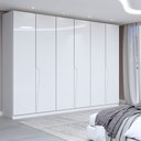 Ver imagem 1 de Guarda-roupa Casal Luxe 2,42 Metros 6 Portas 4 Gavetas Branco - Panorama Móveis