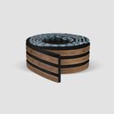 Ver imagem 2 de Painel Ripado Laminado de Eva Autocolante Flexível Rolo 10mt Madeto Nogueira Intenso