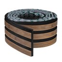 Ver imagem 1 de Painel Ripado Laminado de Eva Autocolante Flexível Rolo 10mt Madeto Nogueira Intenso