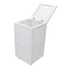 Baú Branco Cesto Organizador Roupa Suja Fibra Sint. - 2