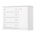 Ver imagem 2 de Cômoda 1 Porta 4 Gavetas Branco HP Americano