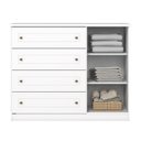 Ver imagem 4 de Cômoda 1 Porta 4 Gavetas Branco HP Americano