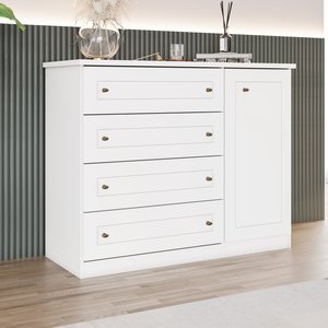 Cômoda Infantil 4 Gavetas 1 Porta Americano