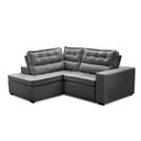 Ver imagem 3 de Sofá de Canto Retrátil e Reclinável com Molas LE 2,50x2,00m Viviane Suede Cinza Madelina Decor