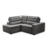 Sofá de Canto Retrátil e Reclinável com Molas LE 2,50x2,00m Viviane Suede Cinza Madelina Decor - 3