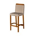 Ver imagem 6 de Conjunto Banquetas com Puxador Dubai Pés em Madeira Maciça Sacada Hall com Bistro Moderno Cor Bege