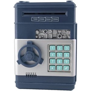 Cofre Eletrônico Digital Mini Caixa com Segredo de 4 Dígitos e Inserção Automática de Notas