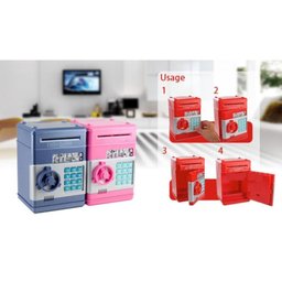 Cofre Eletrônico Digital Mini Caixa com Segredo de 4 Dígitos e Inserção Automática de Notas - 5