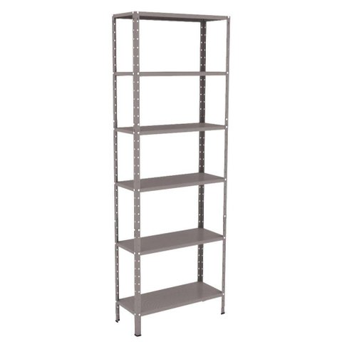 Estante 6 Prateleiras Aço Livros Quarto Cozinha Multiuso Fer Cinza