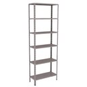 Ver imagem 1 de Estante 6 Prateleiras Aço Livros Quarto Cozinha Multiuso Fer Cinza