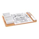 Ver imagem 1 de Kit 2 Petisqueira com Tabua Bambu 25x15x3cm Wincy