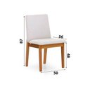 Ver imagem 2 de Kit 4 Cadeiras para Sala de Jantar Estofada Madeira Maciça Cecília Bege
