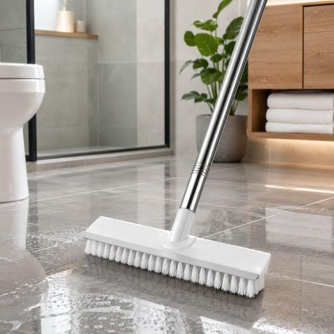 Escova 2 em 1 com Rodo Cabo Longo Piso Box Azulejo Banheiro Area Externa Yeet