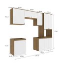 Ver imagem 2 de Lavanderia Modulada Kappesberg Celeste 6 Peças Nogueira/branco 250cm