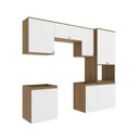 Ver imagem 4 de Lavanderia Modulada Kappesberg Celeste 6 Peças Nogueira/branco 250cm