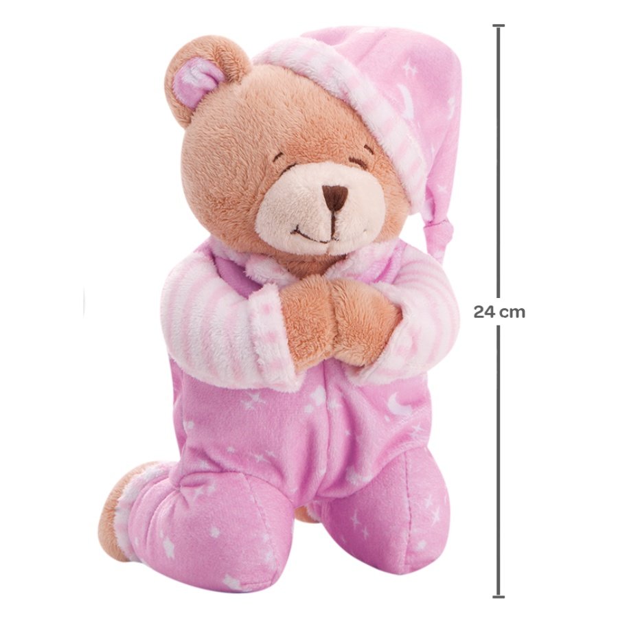 Ursinho Rosa Ursinho Pelúcia que Reza Rosa 25cm Buba | MadeiraMadeira