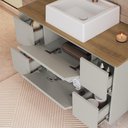Ver imagem 7 de Conjunto Banheiro Gabinete com Cuba e Espelheira 5 Portas 4 Gavetas 88,4cm Multimóveis Crart-CON007